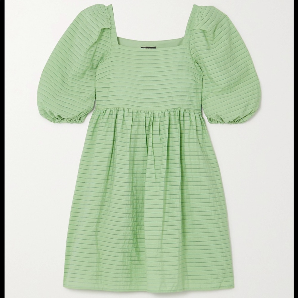 Stine Goya Marine Stripe Satin Jacquard Mini Dress
